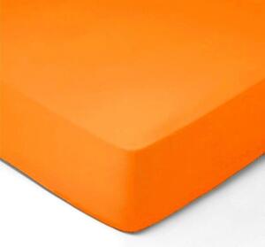DekorTextil Jersey napínací prostěradlo oranžová - (š/d/v) 90 x 200 x 20 cm