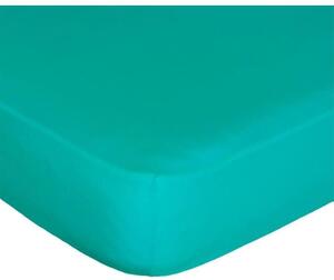 DekorTextil Jersey napínací prostěradlo zelený tyrkys ROZMĚR: (š/d/v) 140 x 200 x 20 cm