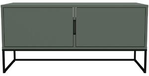 Matně zelený lakovaný TV stolek Tenzo Lipp 118,5 x 43 cm