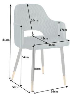 Designová židle Laney petrolejový samet