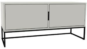 Matně bílý lakovaný TV stolek Tenzo Lipp 118,5 x 43 cm