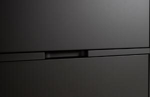 Matně černá lakovaná komoda Tenzo Lipp 176,5 x 43 cm