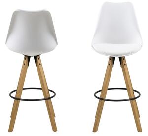 Designová barová židle Nascha bílá-přírodní