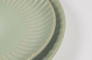 Zelený keramický dezertní talíř Kave Home Itziar 19,7 cm