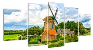 Obraz větrného mlýna (150x70cm)
