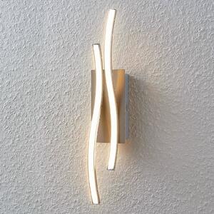 Lindby Nástěnné svítidlo LED Safia, 45 cm, barva nikl, kov, Hliník / šedá / zinek, Obývací pokoj / jídelna, Hliník, Moderní
