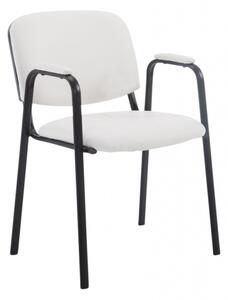 Jídelní / konferenční židle Kenna PRO syntetická kůže, bílá