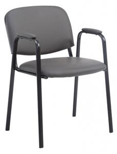 Jídelní / konferenční židle Kenna PRO syntetická kůže, šedá