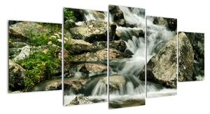 Horský vodopád - obraz (150x70cm)