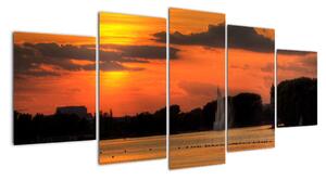 Západ slunce na vodě - obraz na stěnu (150x70cm)