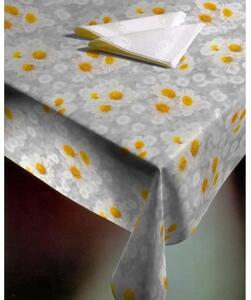 DekorTextil Ubrus s nešpinivou úpravou Chryzantéma - šedý - 40 x 160 cm - běhoun