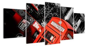 Londýnská telefonní budka - moderní obrazy (150x70cm)