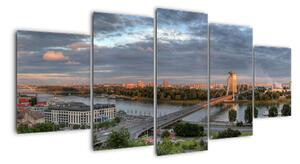 Pohled na město - obraz (150x70cm)