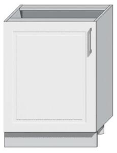 Kuchyňská skříňka dolní OREIRO D60, 60x82x44,6, popel/bílá lesk