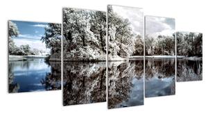 Zimní krajina - obrazy (150x70cm)