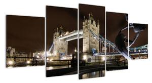 Noční Tower Bridge - obraz (150x70cm)