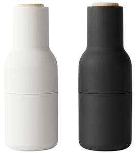 Set dvou bílo černých silikonových mlýnků na sůl a pepř MENU GRINDER II. 20,5 cm