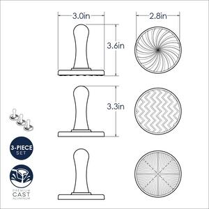 Sušenková razítka geometrické tvary set 3 ks Nordic Ware (materiál - litý hliník, dřevo)
