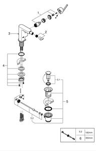 GROHE 33241003 - Bidetová baterie PLUS lesklý chrom