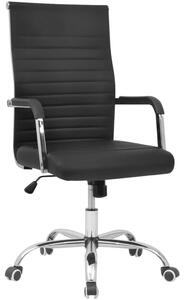 Kancelářská židle umělá kůže 55 x 63 cm černá