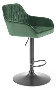 Halmar Barová židle H-103, tmavě zelená / černá