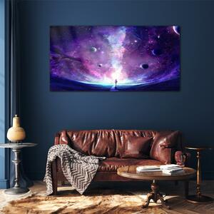 Obraz na skle Obraz na skle Noční obloha hvězda vesmír