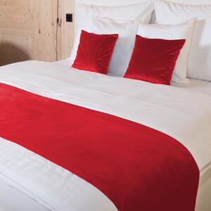 Biante Sametový přehoz/běhoun na postel Velvet Premium SVP-051 Sytě červený Na míru