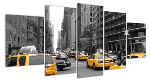 Žluté taxi - obraz (150x70cm)