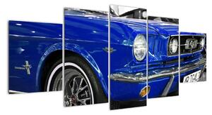 Modré auto - obraz (150x70cm)