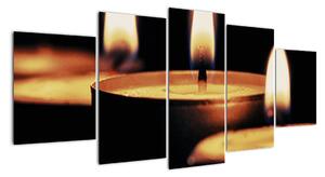 Hořící svíčky - obraz (150x70cm)
