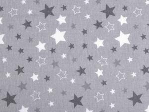 Bavlněný flanel hvězdy - 2 (366) šedá