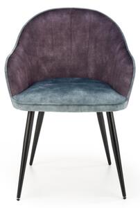 Jídelní židle RAVE, 59x81,5x58, tmavý popel/modrá