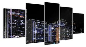 Obraz nočního města (150x70cm)
