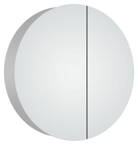 Aluminio Round Zrcadlová skříňka, ø 60 × 10 cm, stříbrná