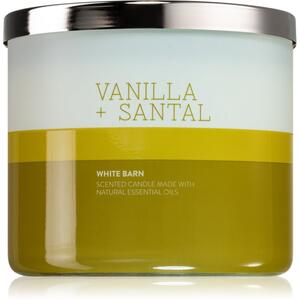 Bath & Body Works Vanilla & Santal vonná svíčka 411 g