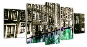 Obraz ulice Amsterdamu (150x70cm)