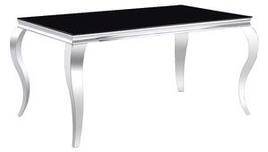Jídelní stůl PRINCE, 150x75x90, černá/stříbrná