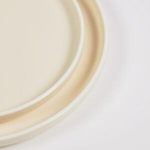 Béžový porcelánový dezertní talíř Kave Home Roperta Ø 21,5 cm