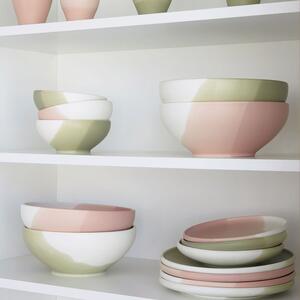 Zelený porcelánový talíř Kave Home Sayuri 25,7 cm