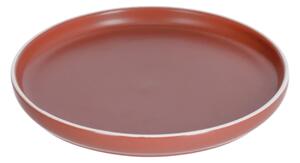 Červený porcelánový dezertní talíř Kave Home Roperta Ø 21,5 cm