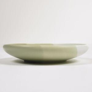 Zelený porcelánový dezertní talíř Kave Home Sayuri 20,2 cm