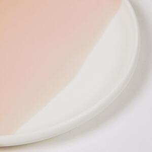 Růžový porcelánový talíř Kave Home Sayuri 25,7 cm