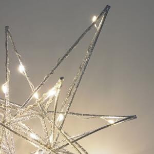 Kave Home Malá stříbrná vánoční světelná dekorace ve tvaru hvězdy LaForma Nicoletta