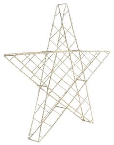 Zlatá vánoční světelná dekorace ve tvaru hvězdy Kave Home Orazia