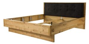Manželská dubová postel Denver - černá Rozměr: 160x200