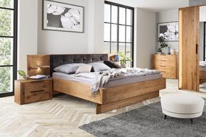 Manželská dubová postel Denver - černá Rozměr: 160x200