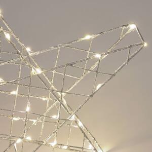 Stříbrná vánoční LED dekorace ve tvaru hvězdy Kave Home Orazia