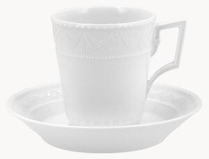 Ručně vyrobený porcelánový šálek's podšálkem Kurland