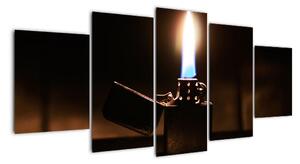 Hořící zapalovač - obraz (150x70cm)