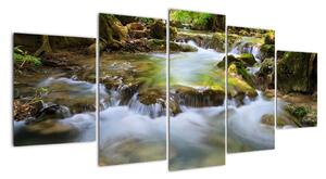 Řeka v lese - obraz (150x70cm)